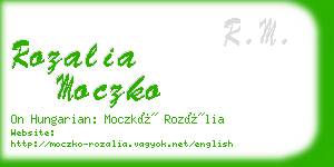 rozalia moczko business card